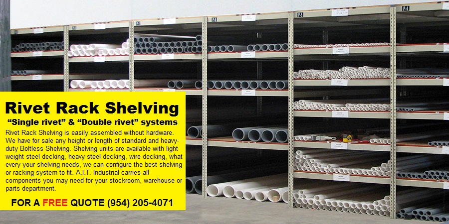 Rivet Rack Shelving For Sale