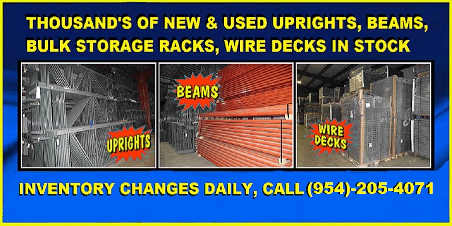New & Used Pallet Racks For Sale, Tampa,Florida